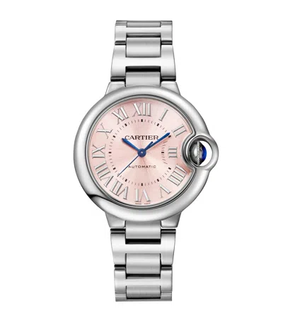 Cartier Stainless Steel Ballon Bleu De  Watch In Metallic