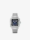Cartier Stainless Steel Crwssa0073 Santos-dumont Medium Model Stainless-steel Automatic Watch In Stainless Steel