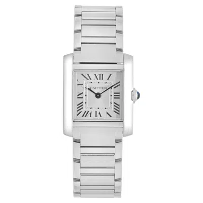 Pre-owned Cartier Stainless Steel Tank Francaise Small 21.2mm In Multi