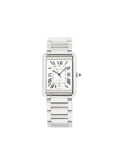 Pre-owned Cartier Stainless Steel Tank Must 33mm In Silver
