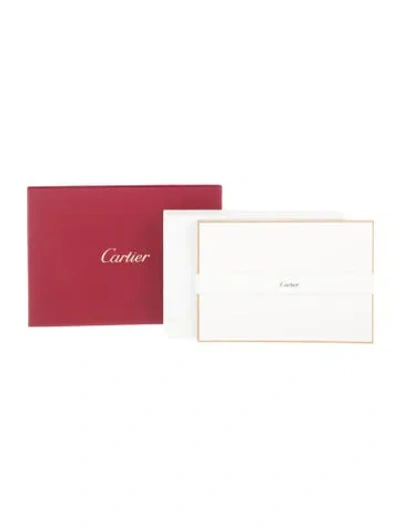Pre-owned Cartier Stationary Set In Gold/white