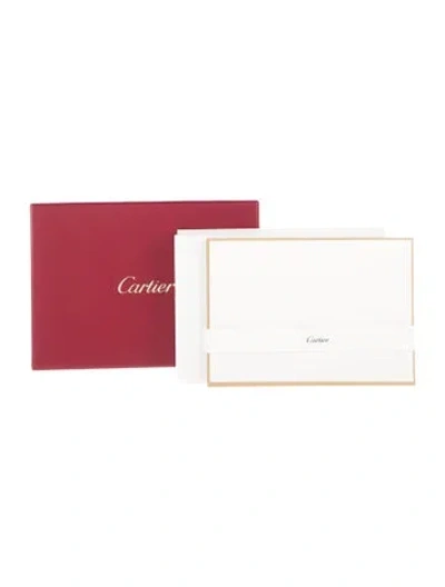 Pre-owned Cartier Stationary Set In Gold/white