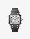 Cartier Steel Crwssa0052 Santos De Stainless-steel Extra-large Automatic Watch In Steel