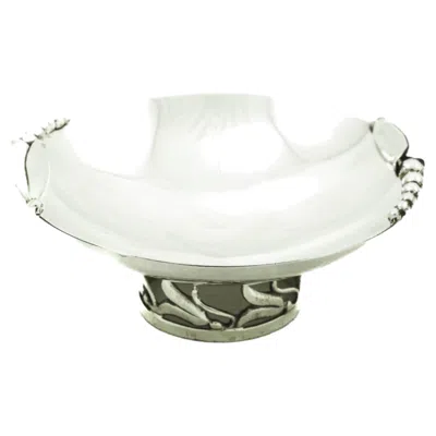 Pre-owned Cartier Sterling Silver Footed Dish In Sand