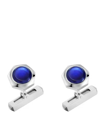 Cartier Sterling Silver Santos De  Cufflinks In Metallic