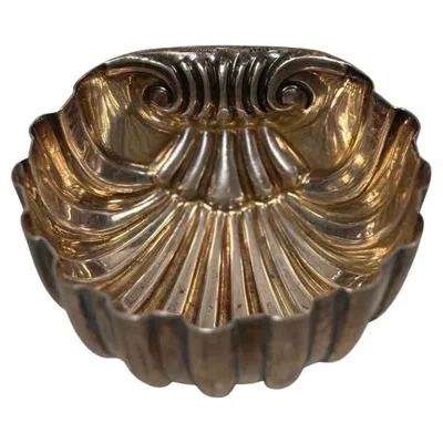 Pre-owned Cartier Sterling Silver Shell Form Bowl In Brown