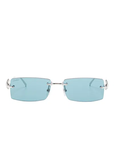 Cartier Studded Sunglasses In Silver