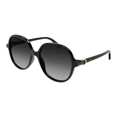 Cartier Stylish Indeterminate Sunglasses For Women In Black