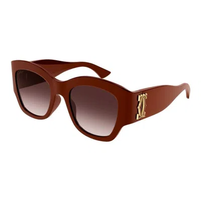 Cartier Stylish Women's Sunglasses: Perfect For Any Occasion In Tan