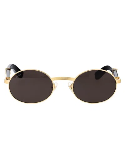 Cartier Sunglasses In 001 Gold Black Grey