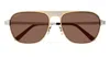 Cartier Santos De  Ct0532s-004 - Gold Sunglasses