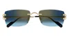Cartier Rectangular Frame Sunglasses