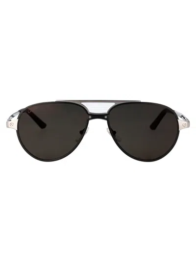 Cartier Sunglasses In Black Ruthenium Smoke