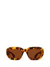 Cartier Rectangular Frame Sunglasses In Brown
