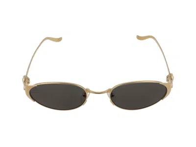 Cartier Sunglasses  Ct0630s 001 Gold Gold Grey 53/21/135 In Yellow