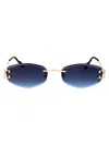 Cartier Geometrical Sunglasses Ct0467 S 002 In Gold