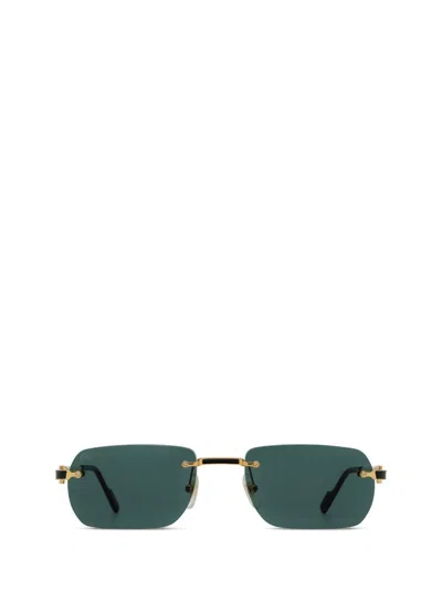 Cartier Sunglasses In Gold Gold Green
