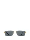 Cartier Panthère De  Rectangular Sunglasses In Gold