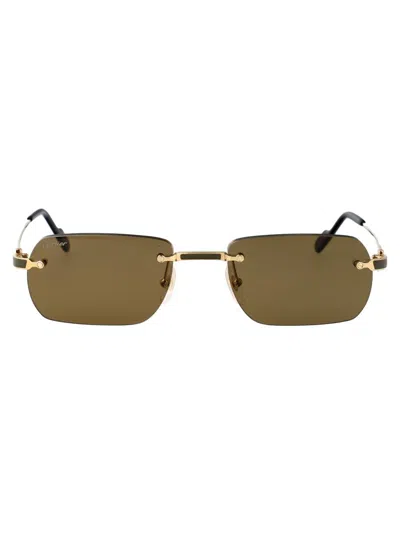 Cartier Sunglasses In Gold Gold Brown