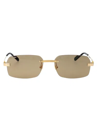 Cartier Sunglasses In Gold-gold-brown