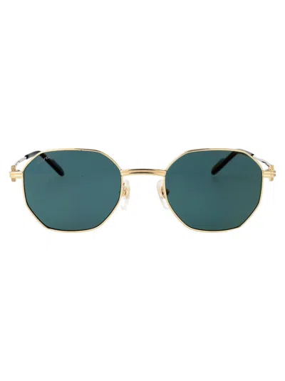 Cartier Sunglasses In Gold Gold Green
