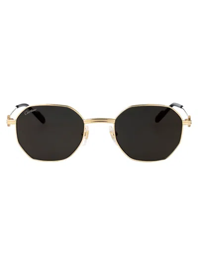Cartier Sunglasses In Gold Gold Grey
