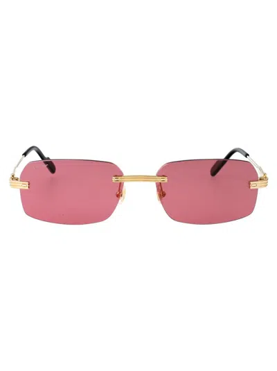 Cartier Sunglasses In Gold-gold-pink