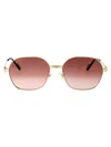 Cartier Full Frame Sunglasses In Gold-gold-red