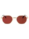 Cartier Sunglasses In Gold Gold Red