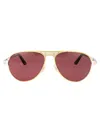 Cartier Sunglasses In Gold-silver-red