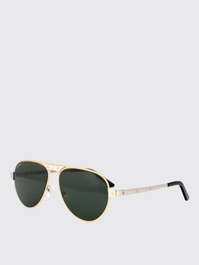 Cartier Sunglasses Men Gold In Green