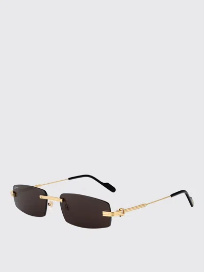 Cartier Sunglasses Men Gold In Black