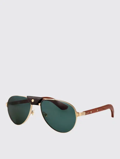 Cartier Sunglasses Men Green In Black