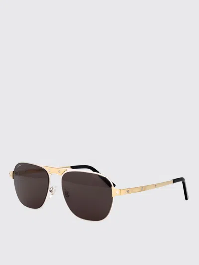Cartier Sunglasses Men Silver In Gold