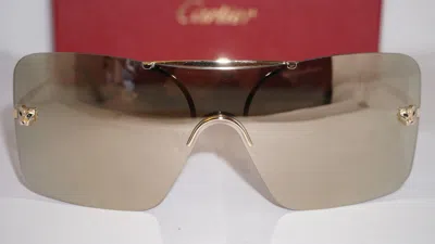 Pre-owned Cartier Sunglasses Shield Silver Silver Pink C0023s 003 99 135