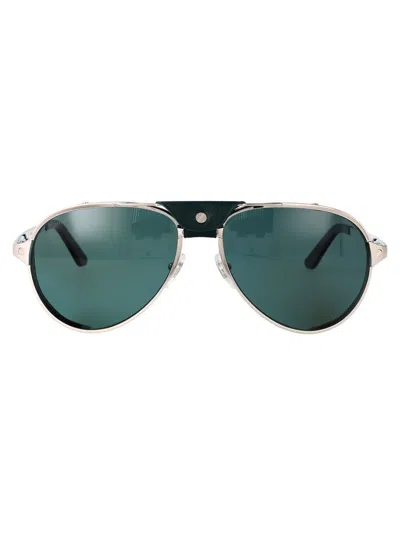 Cartier Sunglasses In Silver-silver-green
