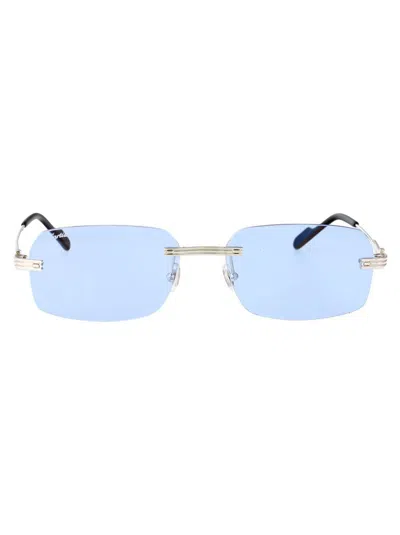 Cartier Sunglasses In Silver-silver-light Blue