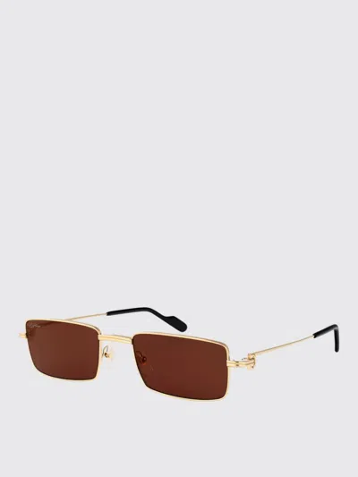 Cartier Sunglasses Woman Brown In Gold