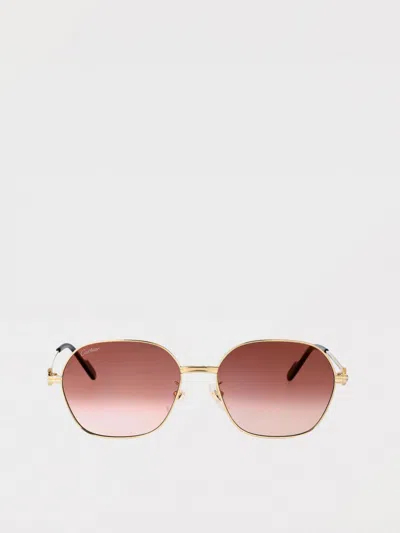Cartier Sunglasses Woman Gold In Pink