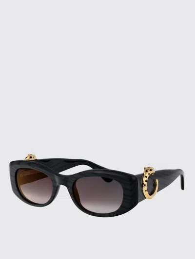 Cartier Sunglasses Woman Grey In Black