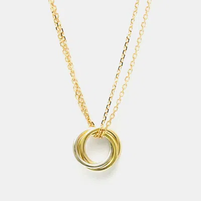 Pre-owned Cartier Sweet Trinity 18k Yellow Rose White Gold Necklace