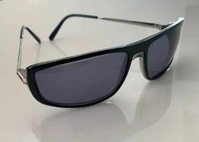 Pre-owned Cartier T8200485 Black Frame Grey Lenses Sunglasses France 61mm Authentic In Gray