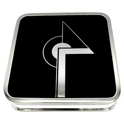 Pre-owned Cartier Table Box Cigarettes Fired Enamel On Sterling Silver Made By Salimbeni In Black