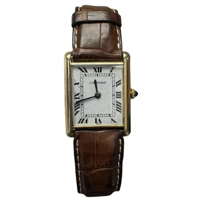 Pre-owned Cartier Tank 17011 Spider 'paris' Dial 18k Yellow Gold Contemporary Buckle Watch