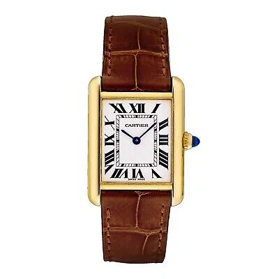 Pre-owned Cartier Tank 18k Yellow Gold Quartz 29 Mm Watch W1529856 Complete
