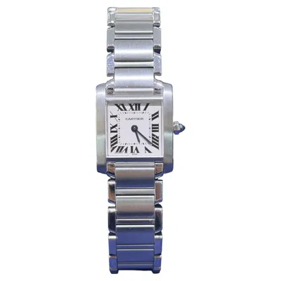 Pre-owned Cartier Tank 2300 Stainless Steel Watch With Roman Numerals In Multi