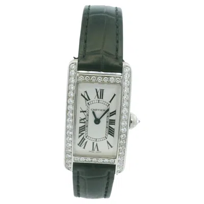 Pre-owned Cartier Tank 2489 Diamond Bezel 18-karat Ladies Watch In Stock In Multi