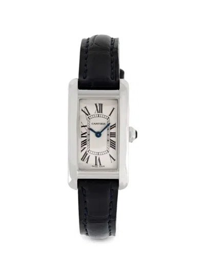 Pre-owned Cartier Tank Américaine 19mm Watch In White