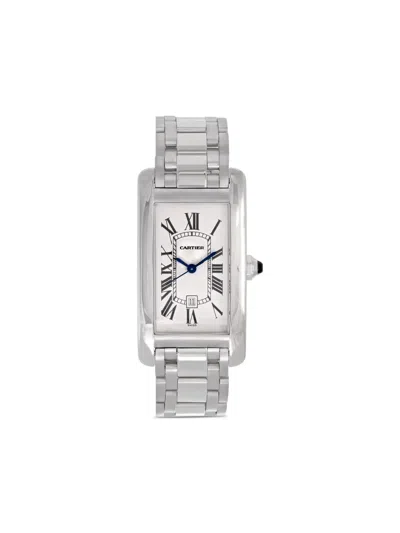 Pre-owned Cartier Tank Américaine 23mm In White