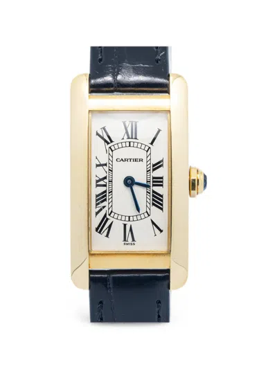 Pre-owned Cartier Tank Américaine 30mm Watch In White